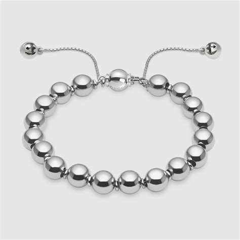 gucci boule chain silver bracelet|gucci sterling silver charm bracelet.